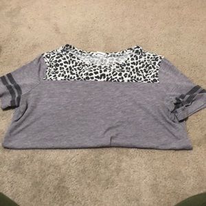 Pink Leopard print Tee Shirt